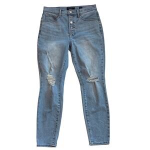 Lucky Brand Jeans Womens 10/30 Blue High Rise Skinny Bridgette Ankle Button Fly